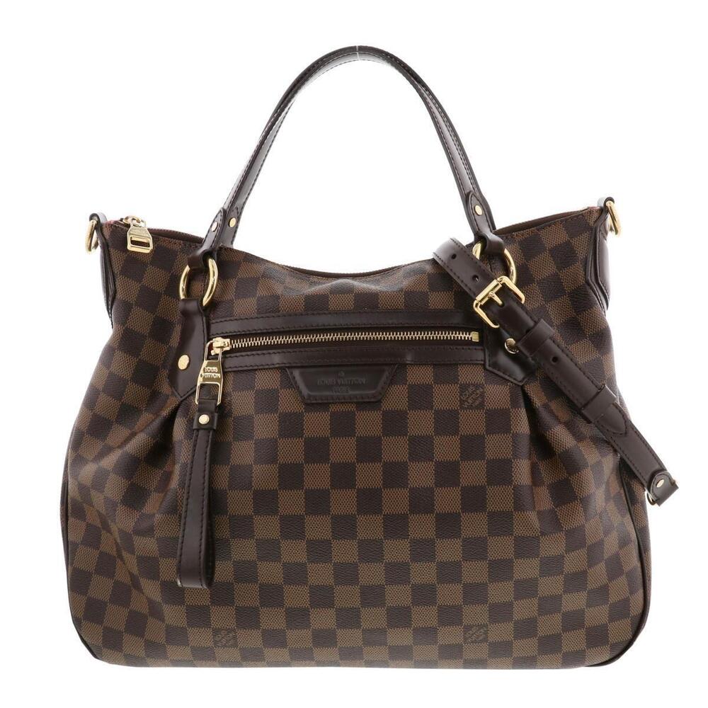 LOUIS VUITTON Evora Bag Handbag Damier Ebene Brown